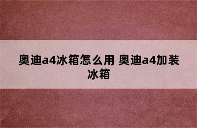 奥迪a4冰箱怎么用 奥迪a4加装冰箱